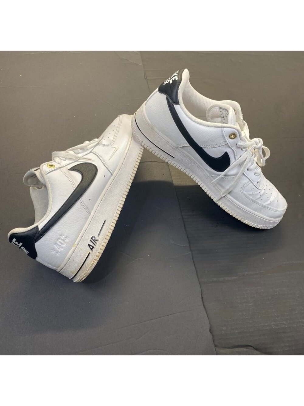 Size 13 - Nike Air Force 1 '07 LV8 40th Anniversary White Black DQ7658-100 Men's